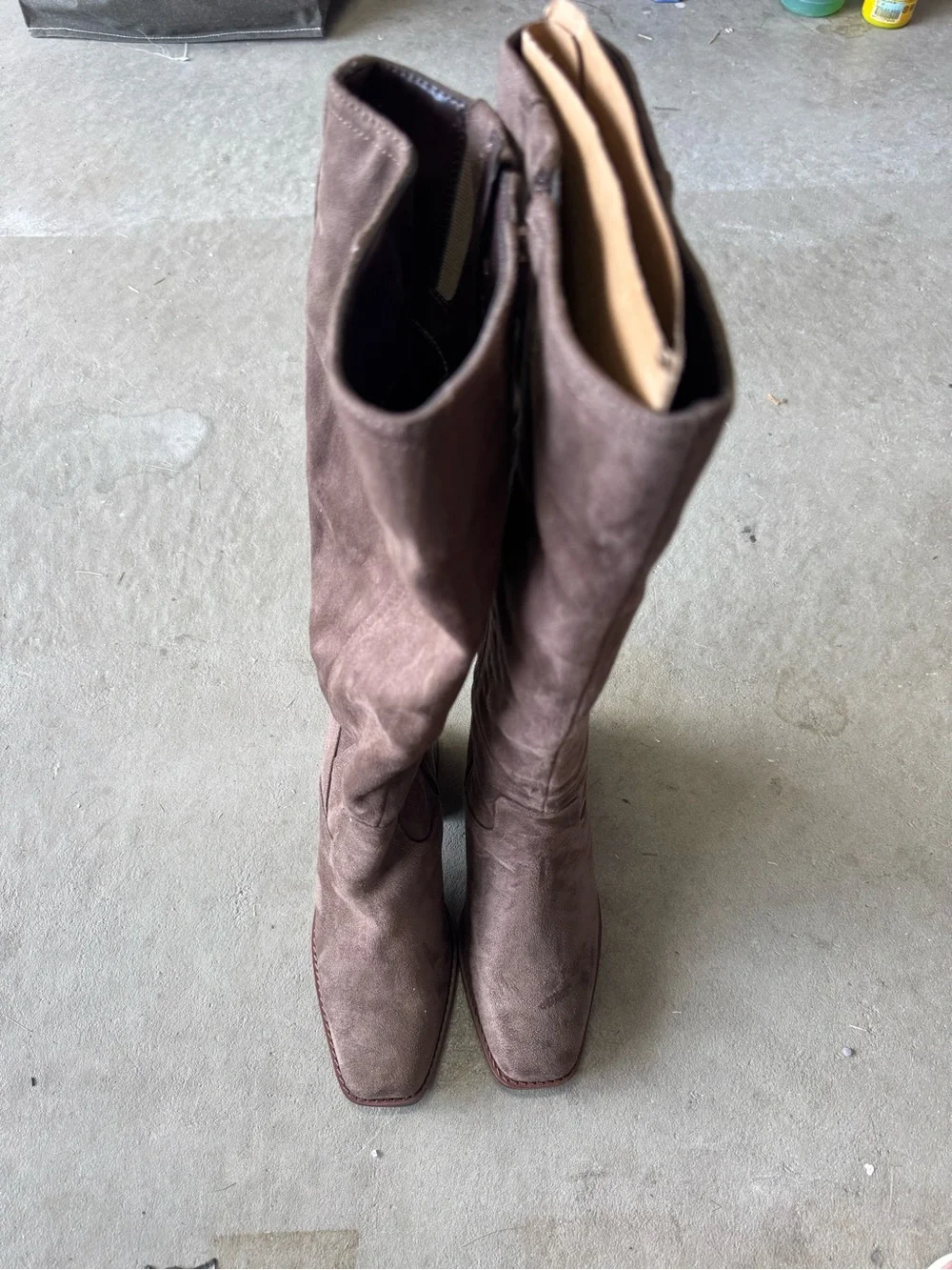 Kelly & Katie Symine Boot Block Heel Faux Suede 6.5 M New Knee High